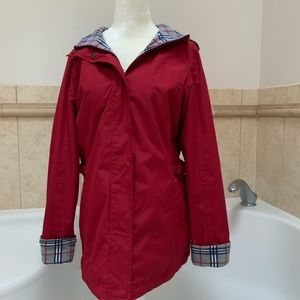 Reversible Rain/winter coat  w/ hoodie size Medium